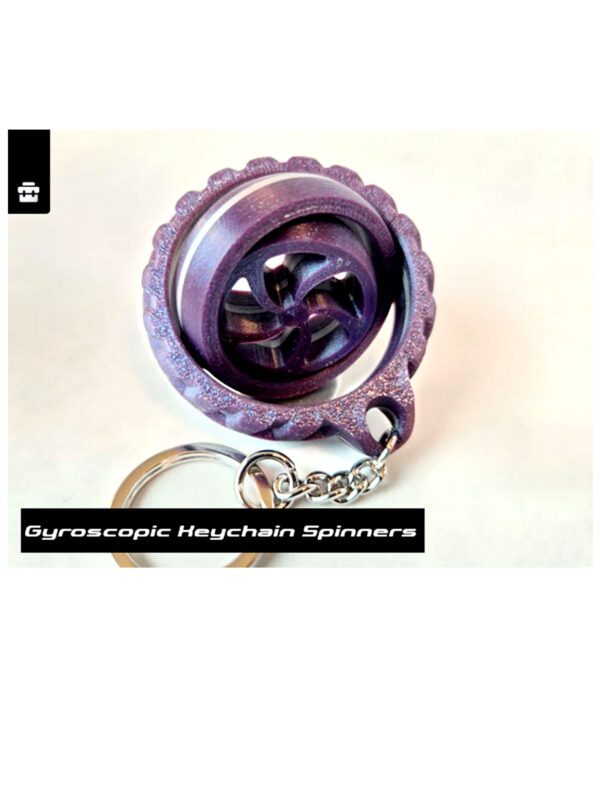 Gyroscopic Keychain Spinner – Movimento e Estilo na Palma da Mão - Image 2